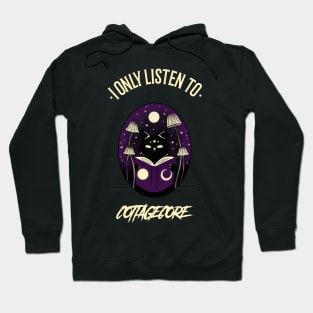 I only Listen To Cottagecore Metal Cat Hoodie